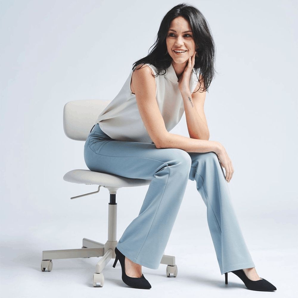 New Betabrand Eucalyptus Bootcut Dress Pant Yoga Pants Medium Petite